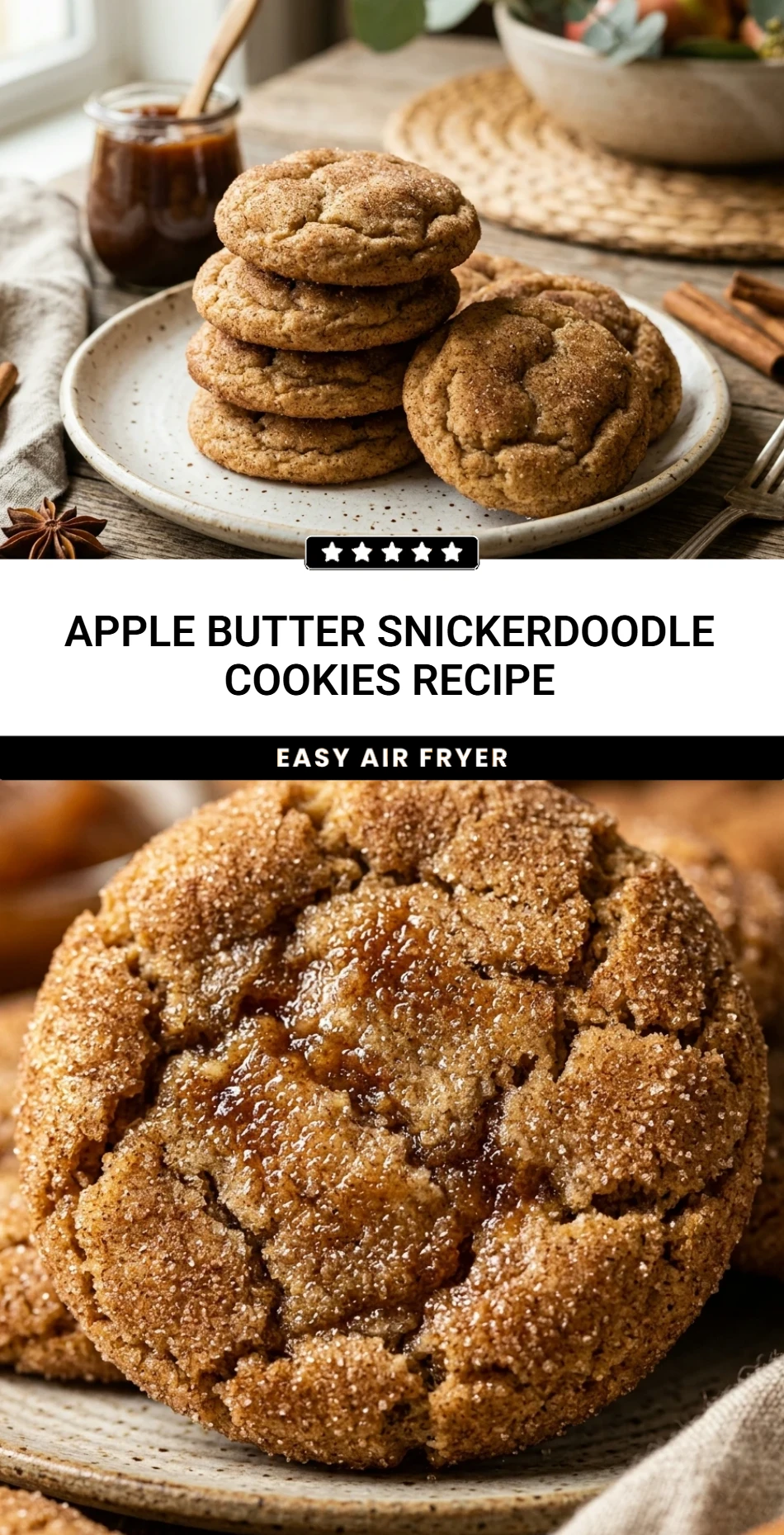 Apple Butter Snickerdoodle Cookies Recipe