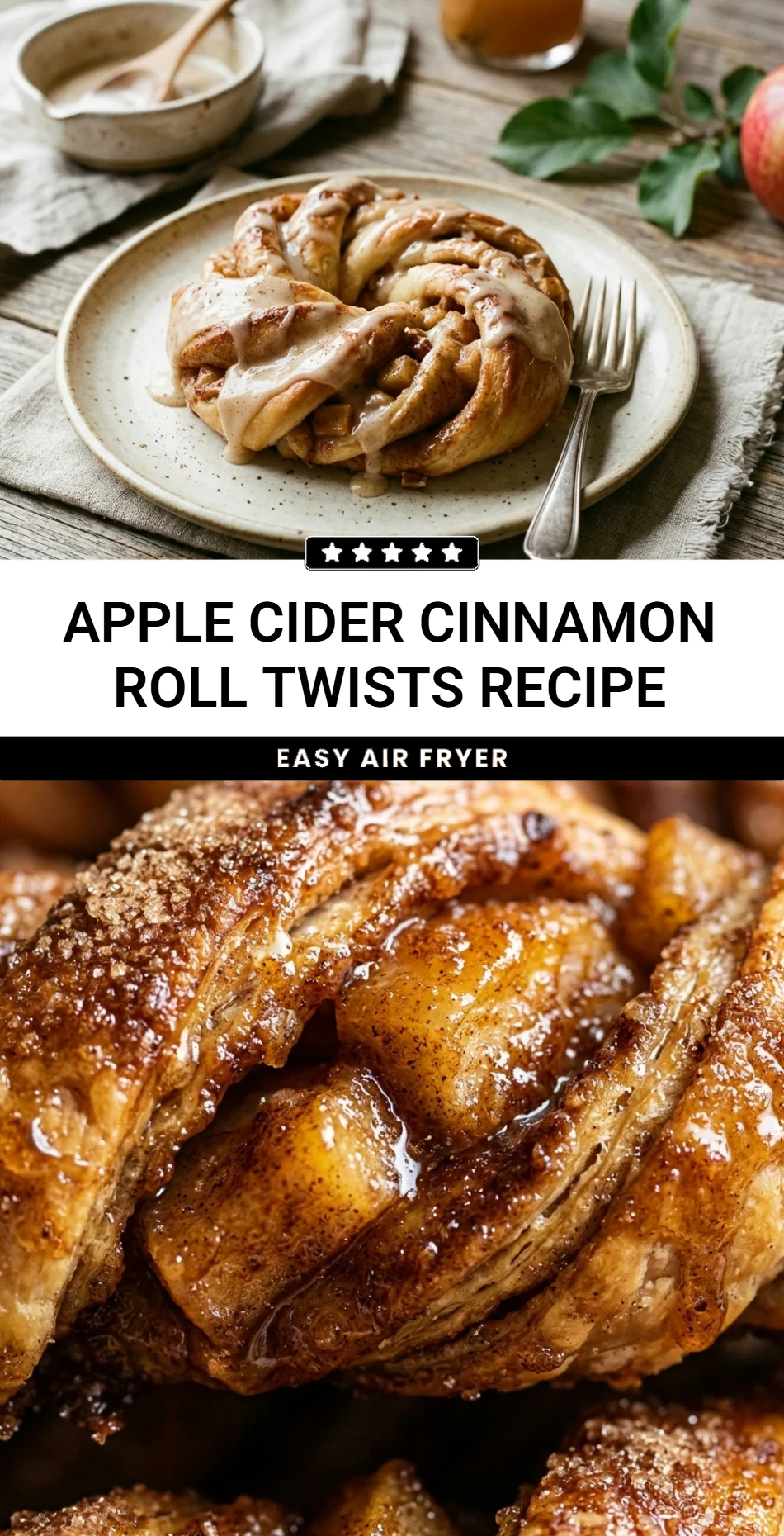 Apple Cider Cinnamon Roll Twists Recipe
