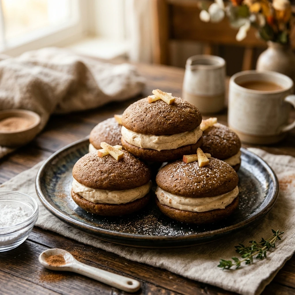 Apple Cider Whoopie Pies with Maple Filling