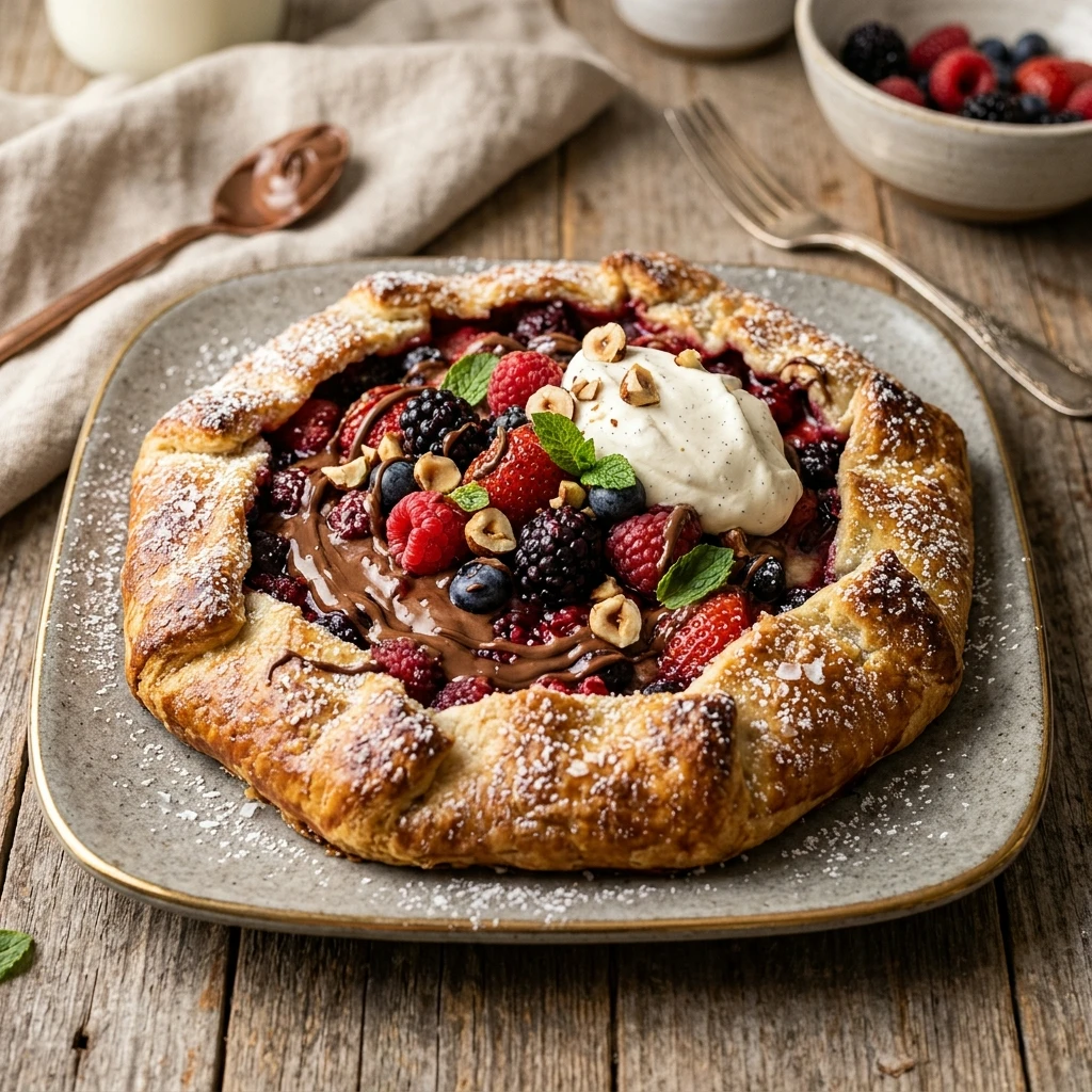 Berry Nutella Galette with Flaky Pastry
