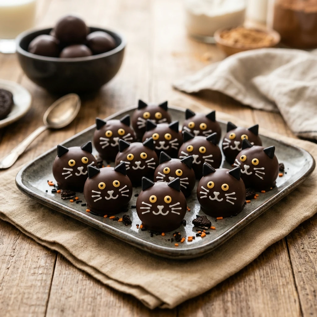 Black Cat Oreo Balls Recipe
