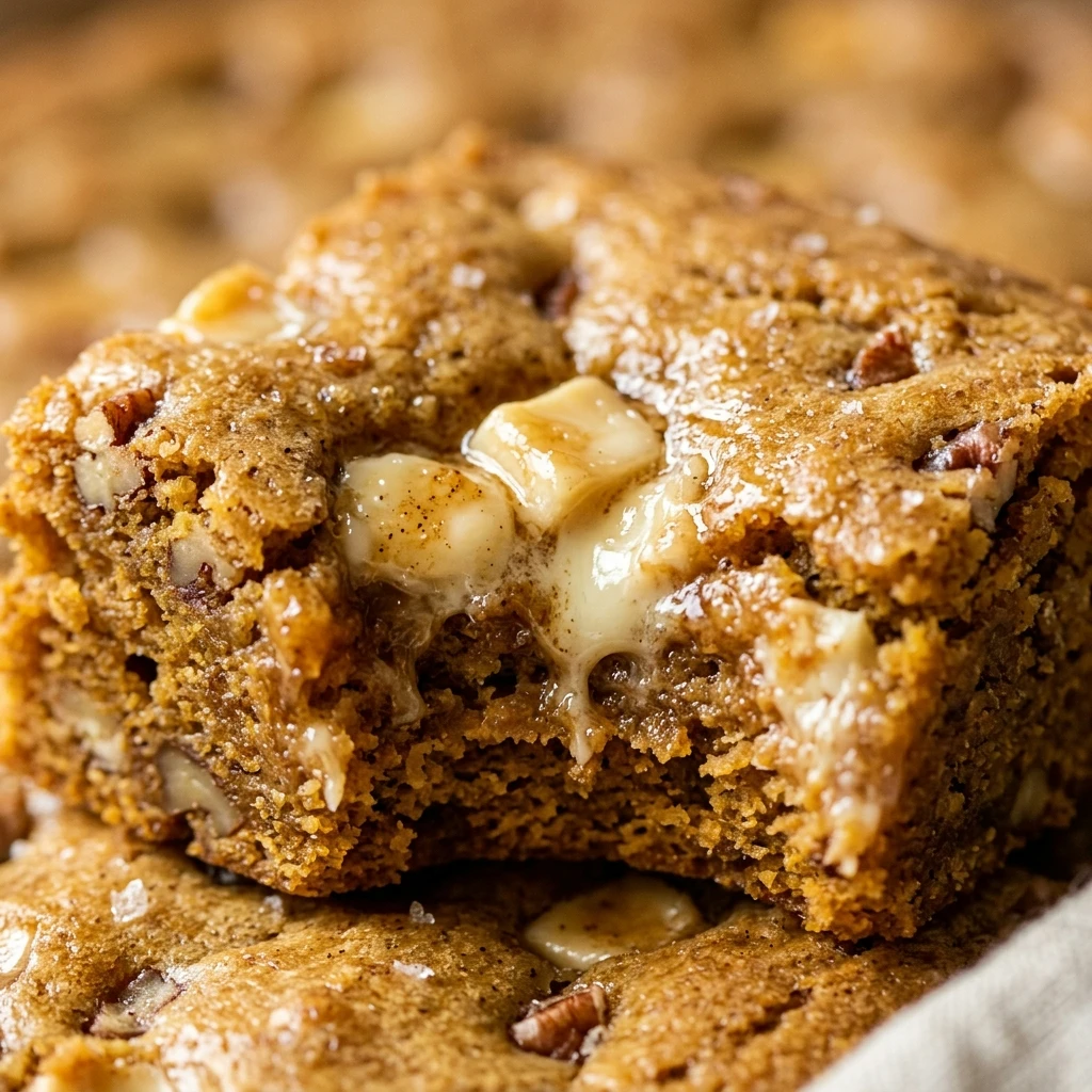 Brown Butter Pumpkin White Chocolate Blondies