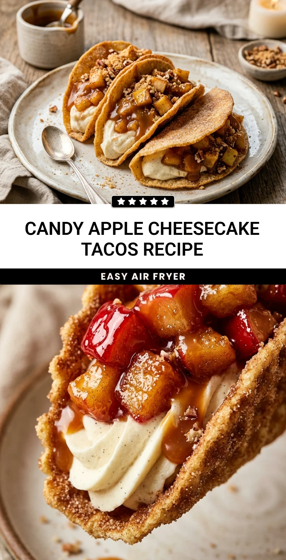 Candy Apple Cheesecake Tacos Recipe