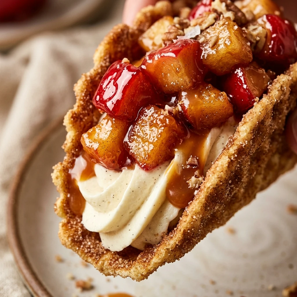 Candy Apple Cheesecake Tacos Recipe