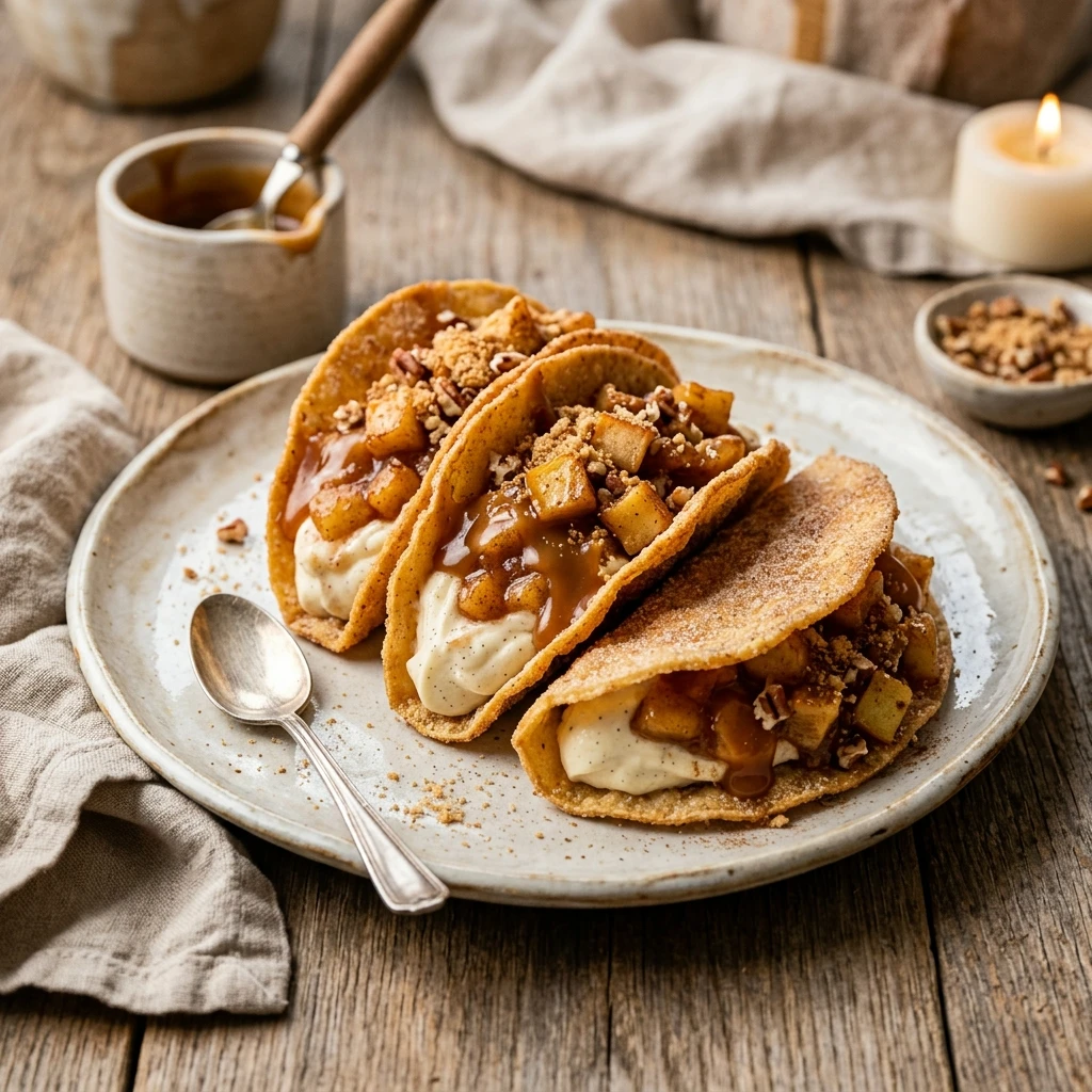 Candy Apple Cheesecake Tacos Recipe