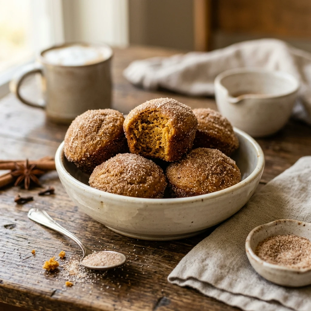 Chai Spiced Pumpkin Donut Muffins Recipe