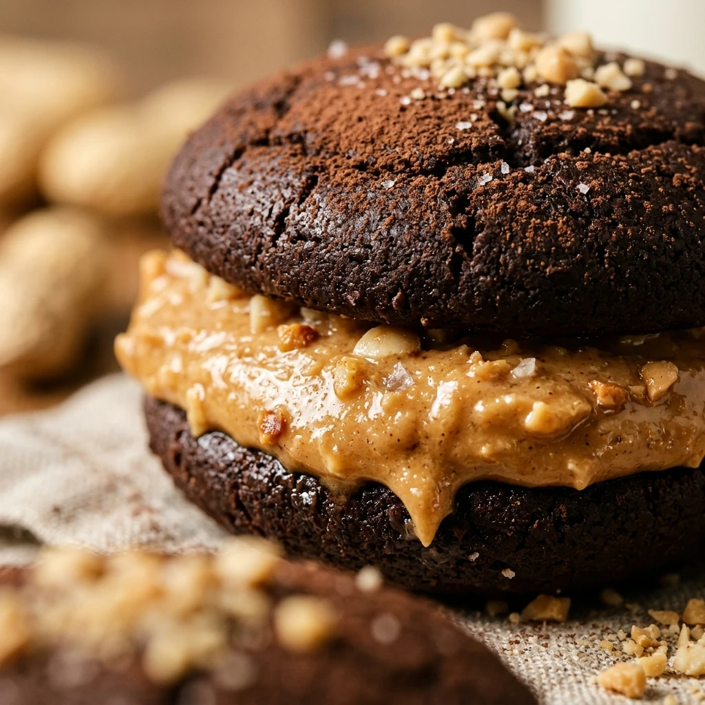 Chocolate Peanut Butter Whoopie Pies
