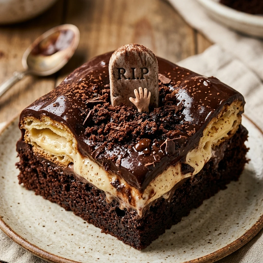 Graveyard Chocolate Eclair Cake Recipe