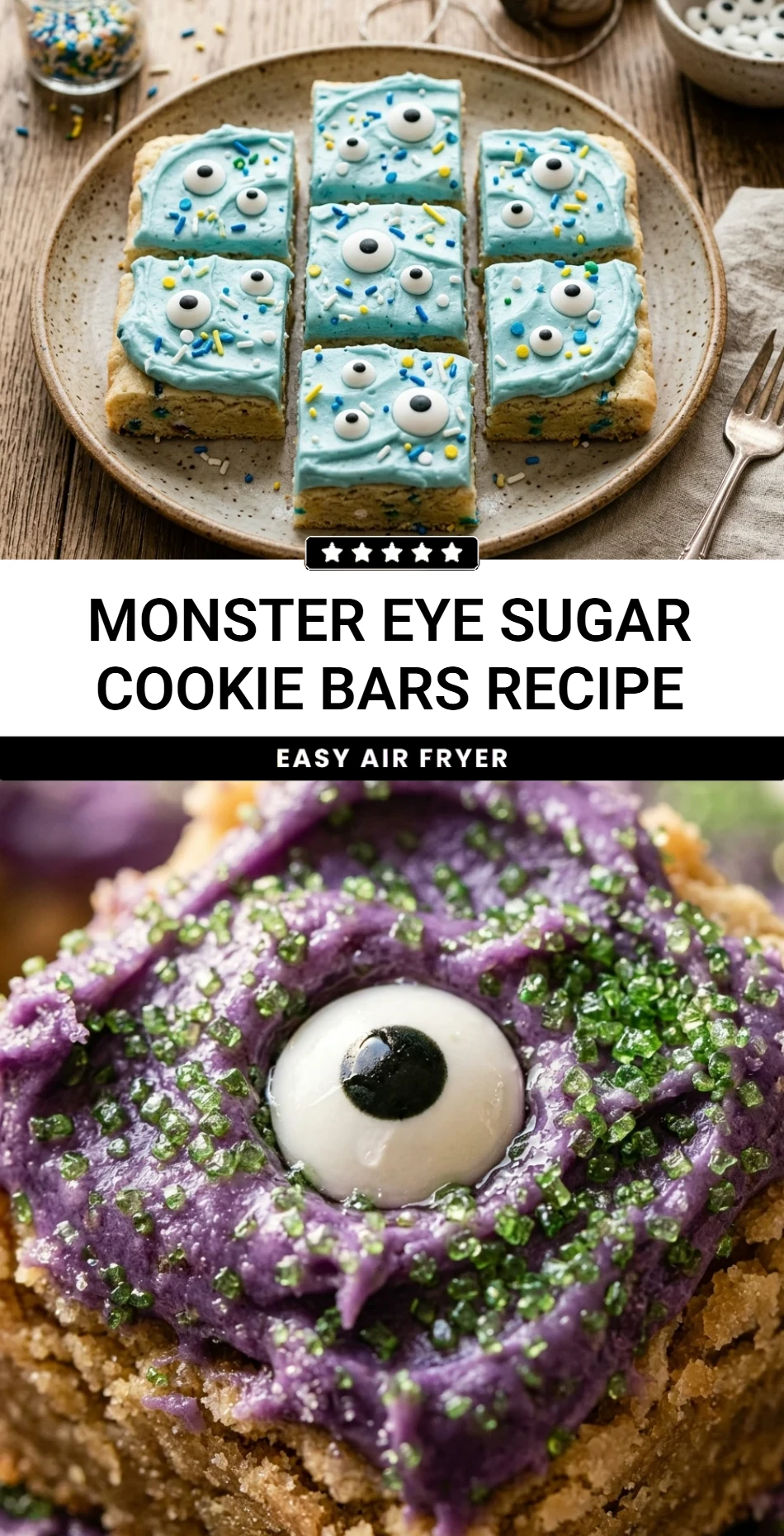 Monster Eye Sugar Cookie Bars Recipe