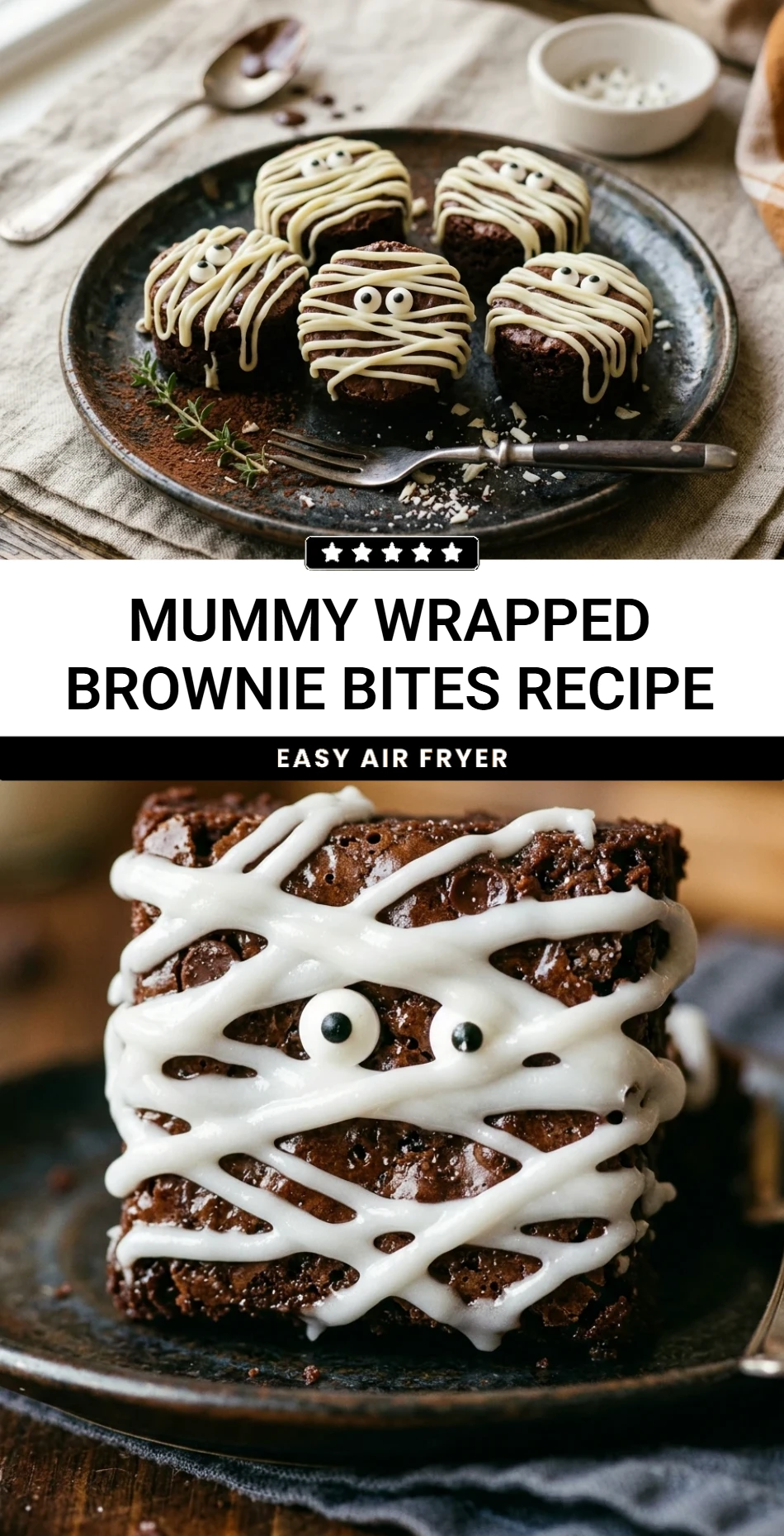 Mummy Wrapped Brownie Bites Recipe