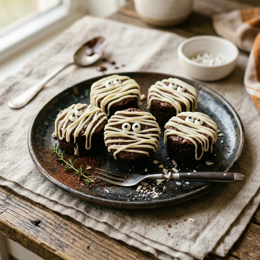Mummy Wrapped Brownie Bites Recipe
