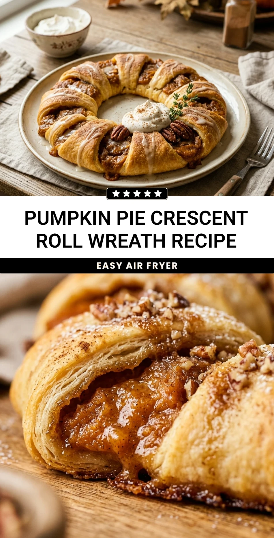 Pumpkin Pie Crescent Roll Wreath Recipe