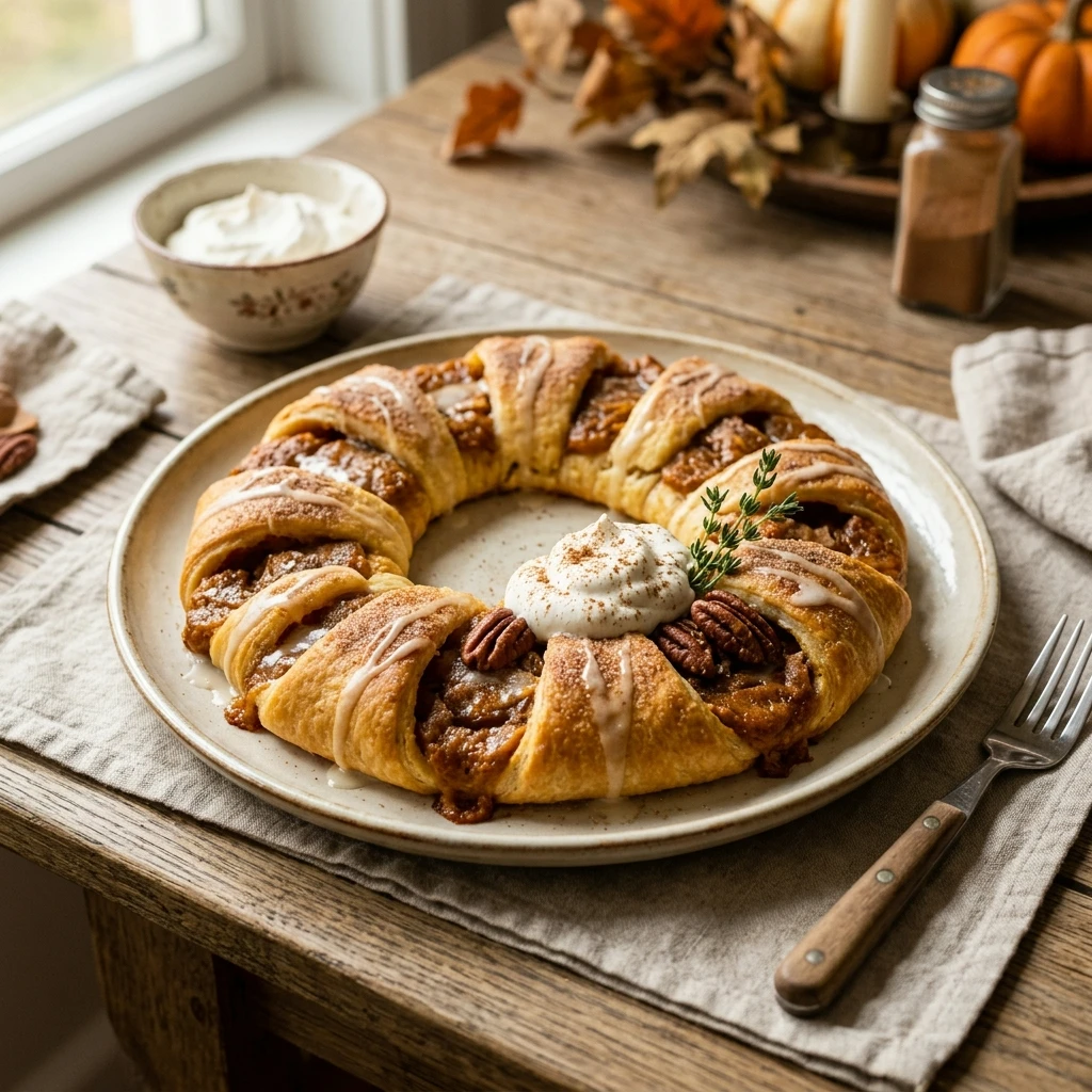 Pumpkin Pie Crescent Roll Wreath Recipe