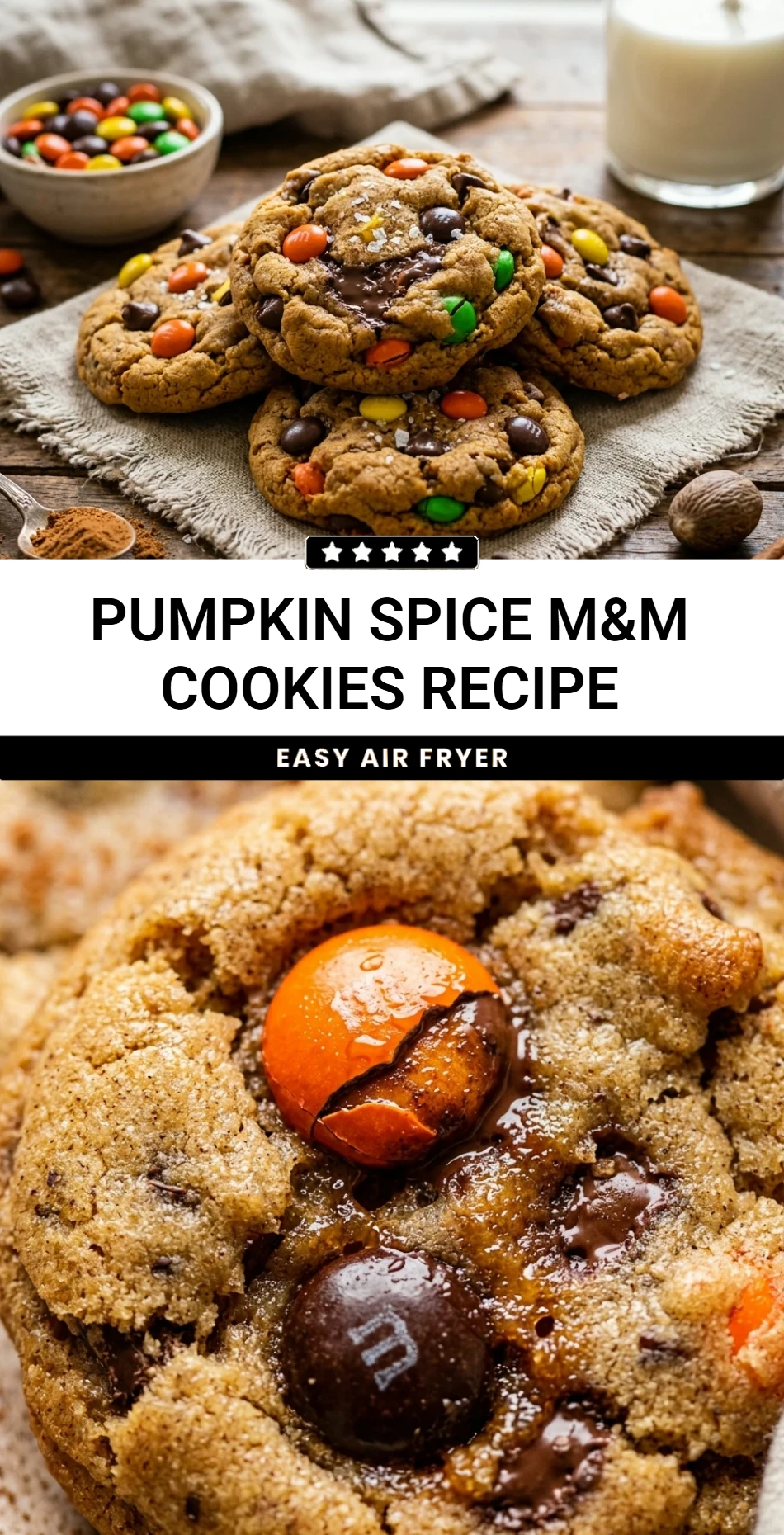 Pumpkin Spice M&M Cookies Recipe