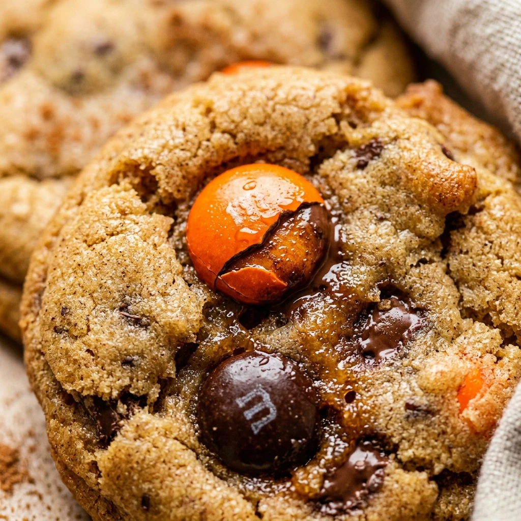 Pumpkin Spice M&M Cookies Recipe