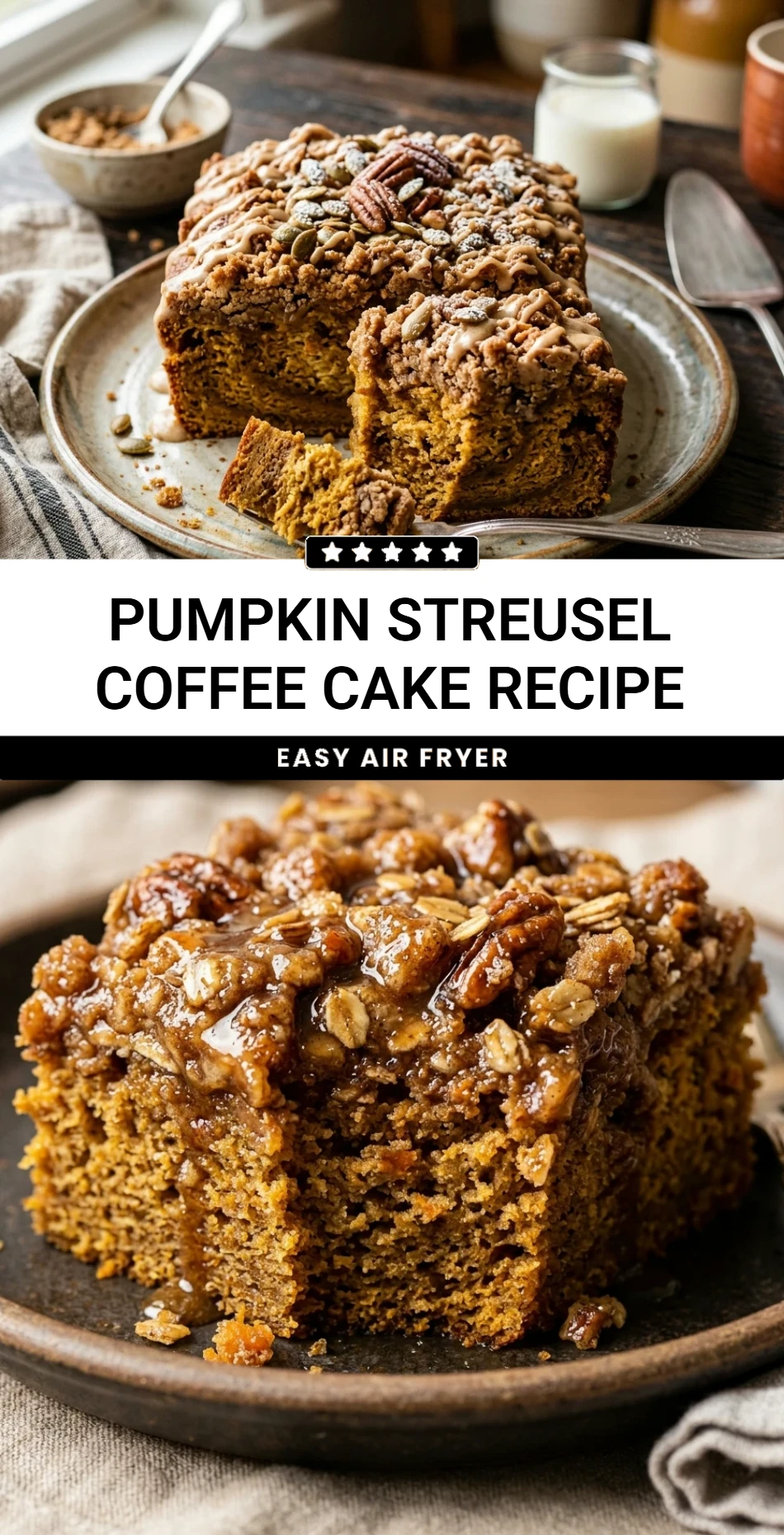 Pumpkin Streusel Coffee Cake Recipe