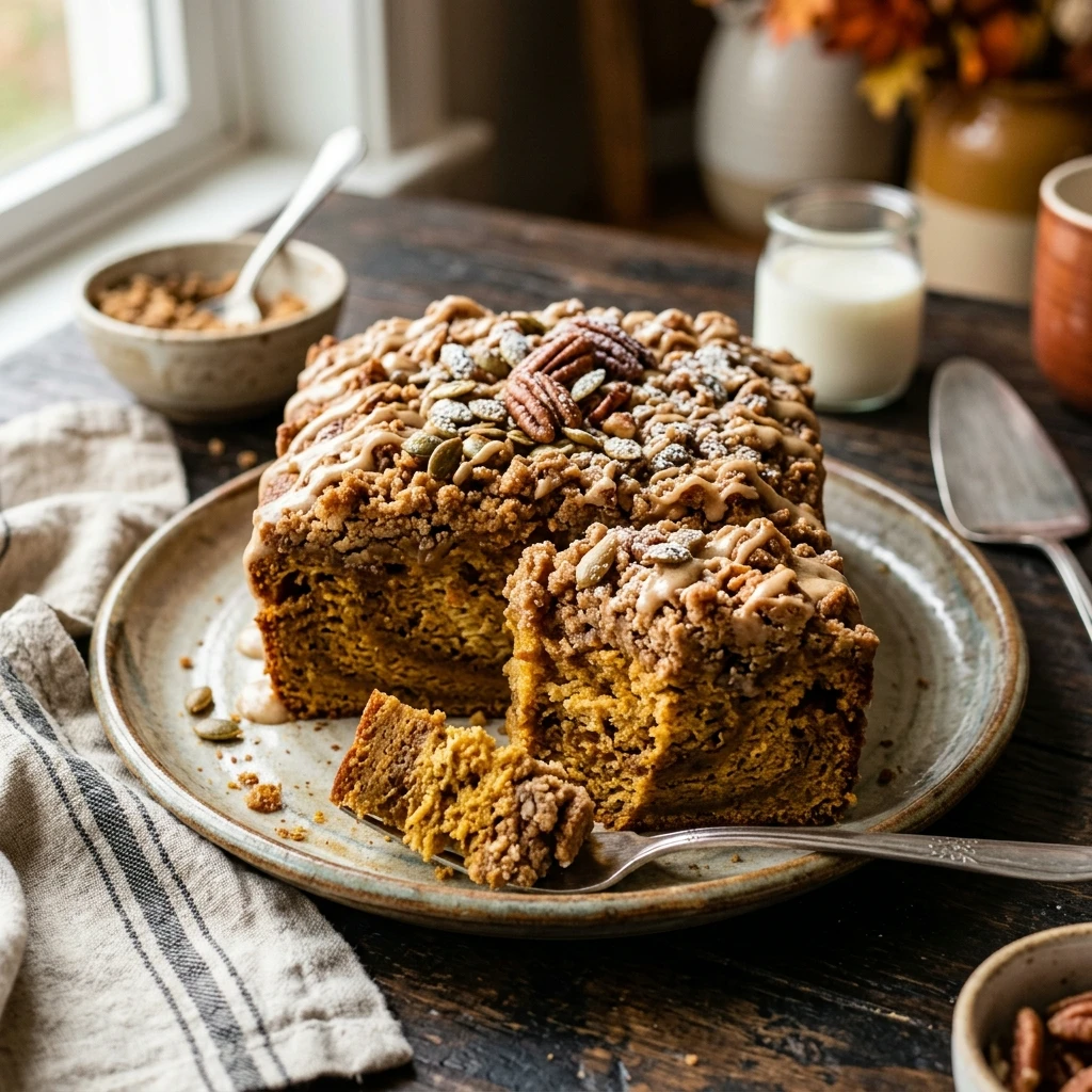 Pumpkin Streusel Coffee Cake Recipe