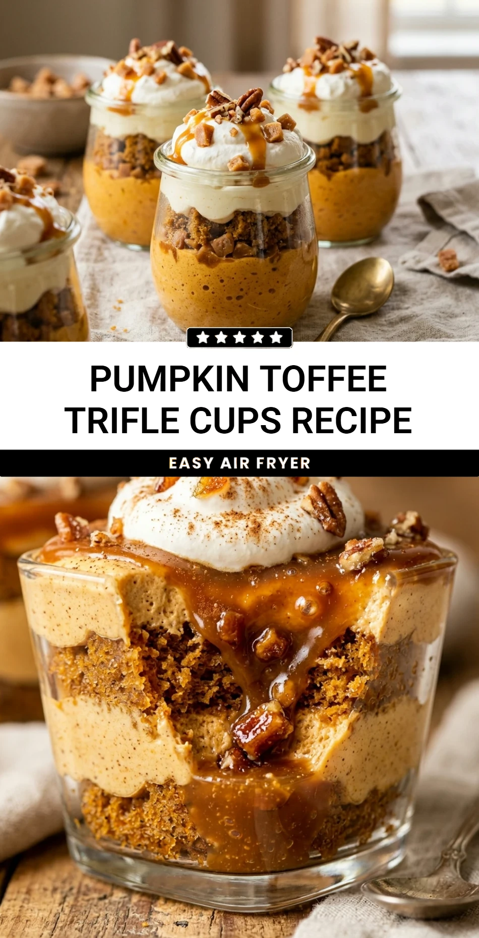 Pumpkin Toffee Trifle Cups Recipe