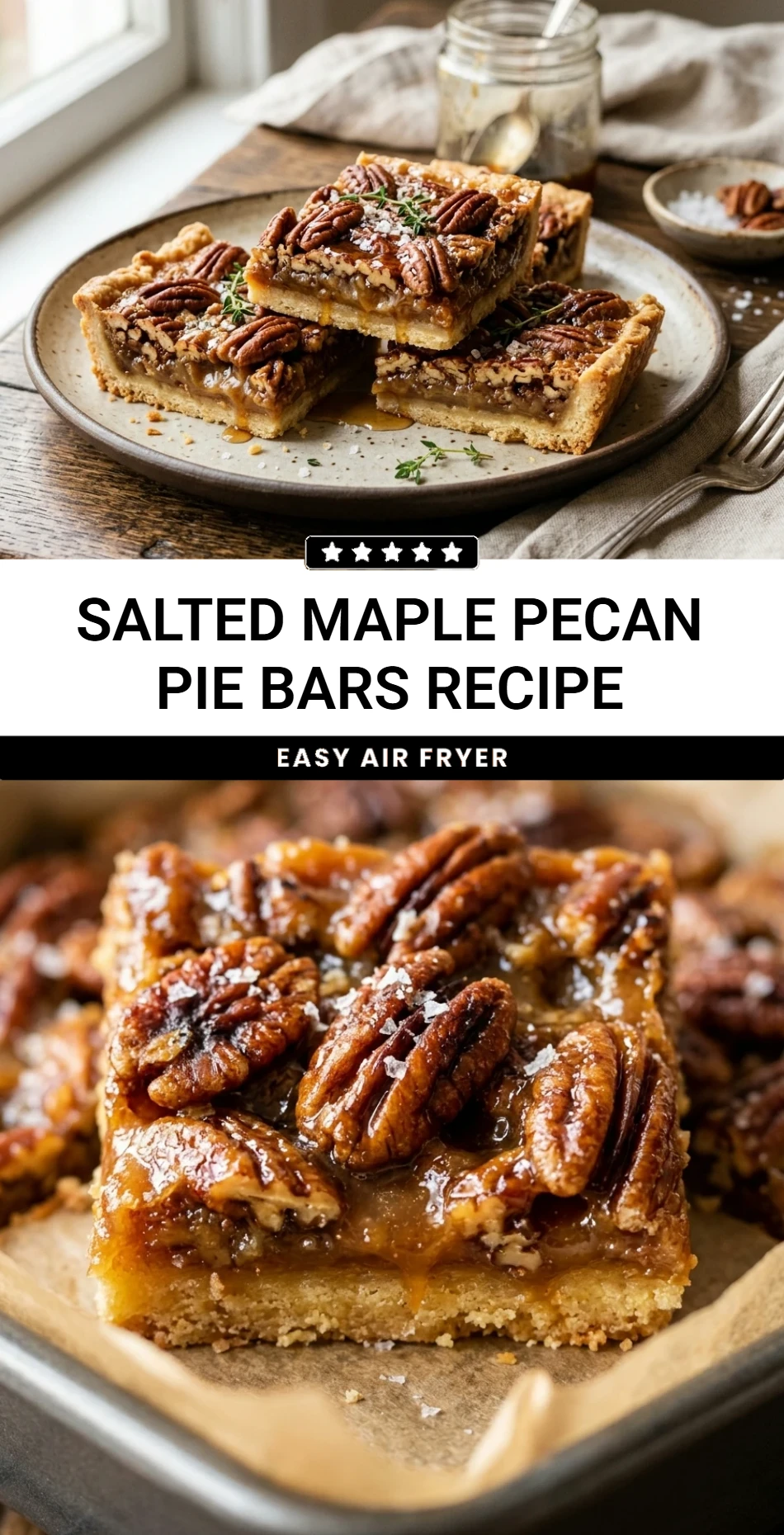 Salted Maple Pecan Pie Bars Recipe