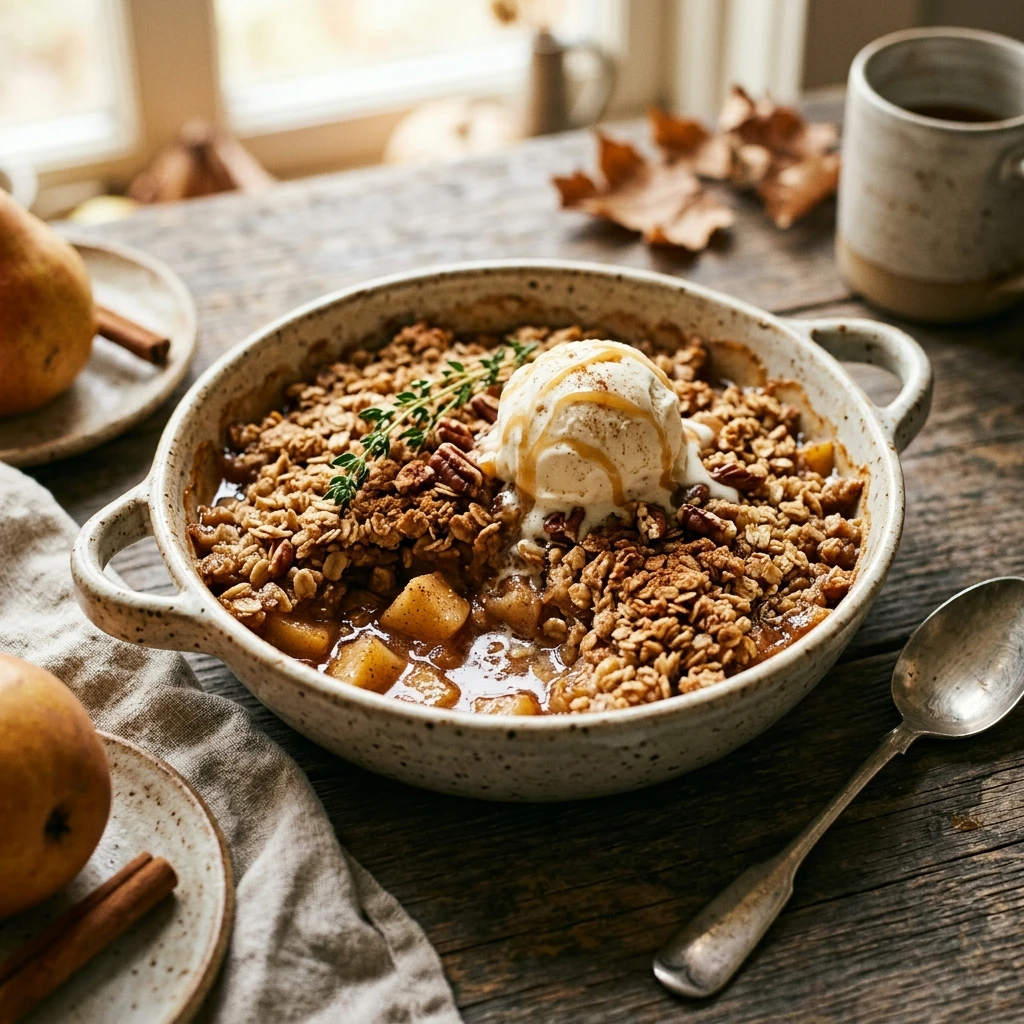 Spiced Pear And Apple Crisp Recipe