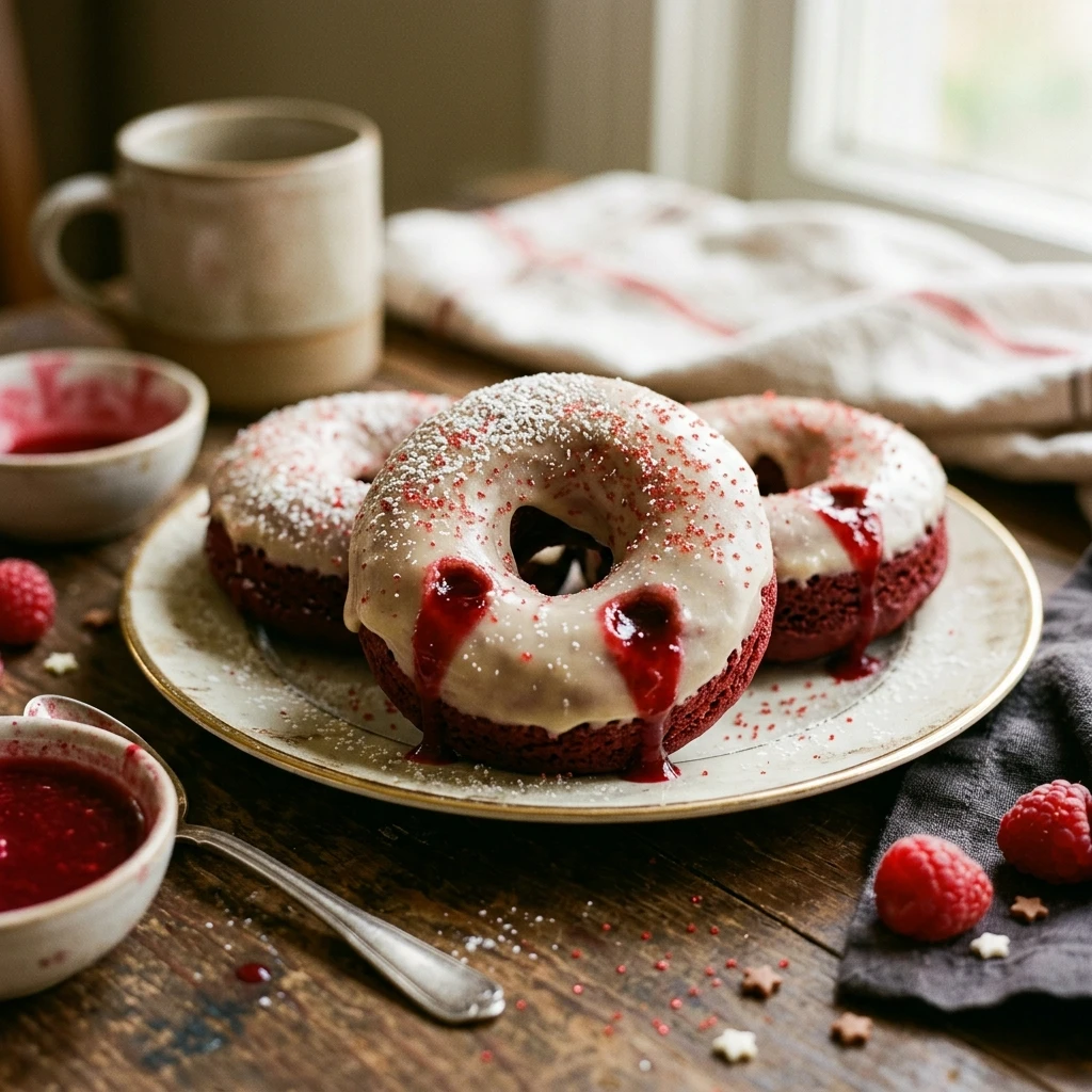 Vampire Bite Red Velvet Donuts Recipe